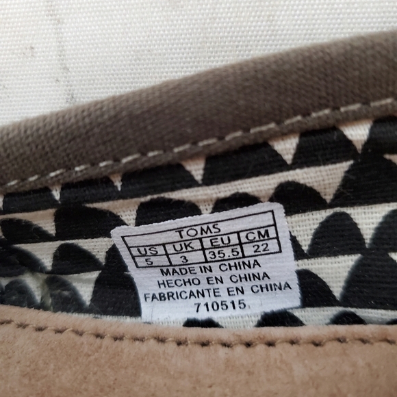 Toms Alpargata Ash Canvas Slip Ons Size W5 - Picture 2 of 12